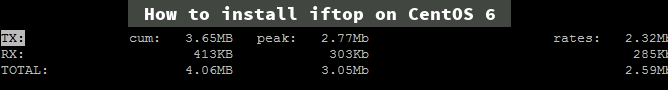 How to Install iftop Server Monitor image